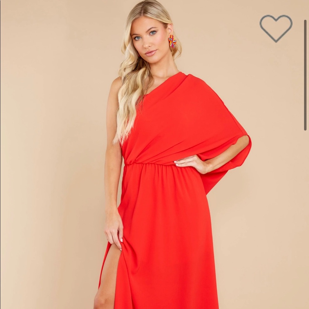 One Shoulder Slit Dress